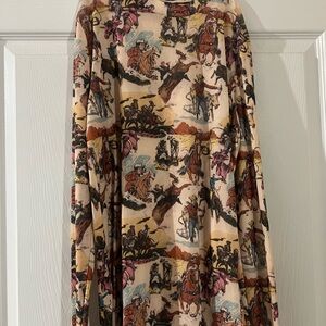 Western Print Long Sleeve Shirt